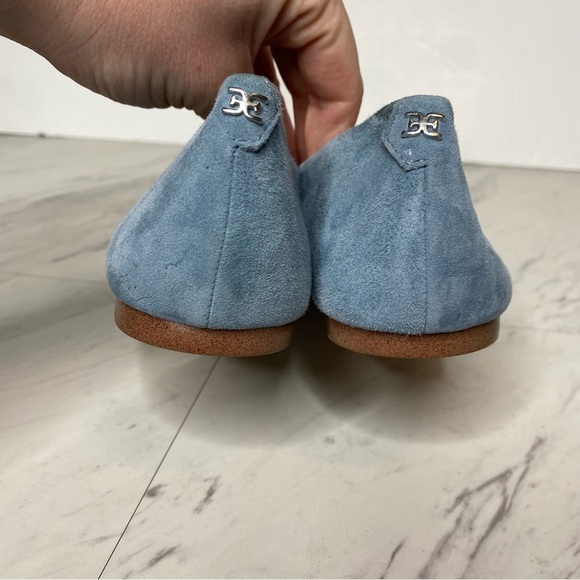 Sam Edelman Wheaton Blue Suede Pointy Toe Flat 7 1/2 M - Picture 4 of 16